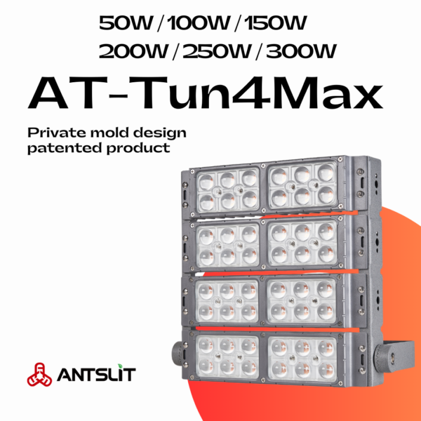AT-Tun4-Max LEDトンネルライト | 高効率160lm/W IP65/IK08 50W-300W ガラスレンズ 多設置方法 耐久アルミダイキャスト - Antslit