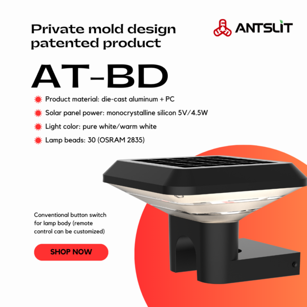AT-BD235-Ark LED壁灯 | 庭園・公園・街路照明用 IP65/IK08 10W AC/太陽光対応 120lm/W高効率 360°配光 - Antslit