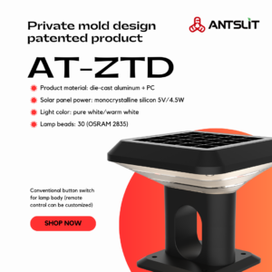 AT-ZTD235-Ark LED柱頭灯 | 庭園・公園・街路照明用 IP65/IK08 10W AC/太陽光対応 120lm/W高効率 360°配光 - Antslit