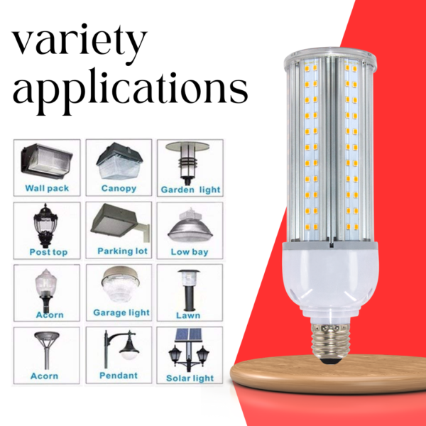 AT-CON4シリーズ 低出力LEDコーン電球 | 12W-24W 140lm/W IP65防水 E26/E39ベース HID/CFL代替 360°配光 - Antslit