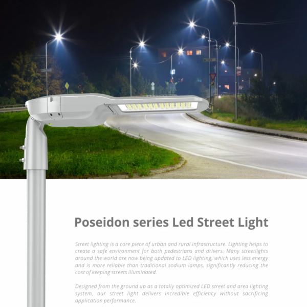 AT-S07シリーズ LED街路灯 | 高効率170lm/W IP66/IK08 30W-240W NEMA/Zhaga対応 耐久アルミダイキャスト 都市道路照明 - Antslit