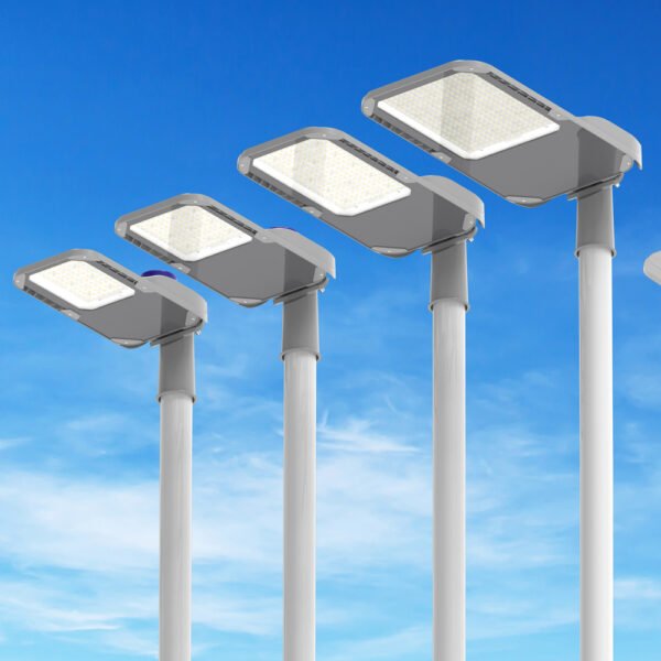 AT-S08シリーズ LED街路灯 | 高効率165lm/W IP66/IK08 50W-240W NEMA/Zhaga対応 耐久アルミダイキャスト 都市・公園照明用 - Antslit