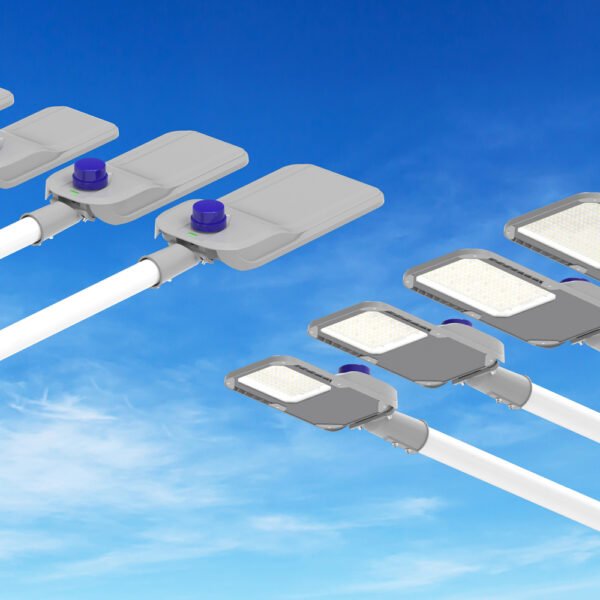 AT-S08シリーズ LED街路灯 | 高効率165lm/W IP66/IK08 50W-240W NEMA/Zhaga対応 耐久アルミダイキャスト 都市・公園照明用 - Antslit